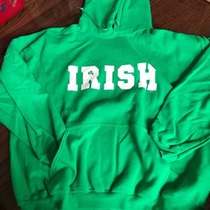 Custom made green Irish hoodie